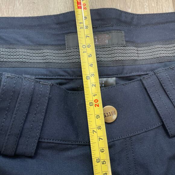 5.11 Tactical Women Cargo Pants Size 4R Navy Black Utility Workwear 30.5” Inseam - Picture 5 of 9